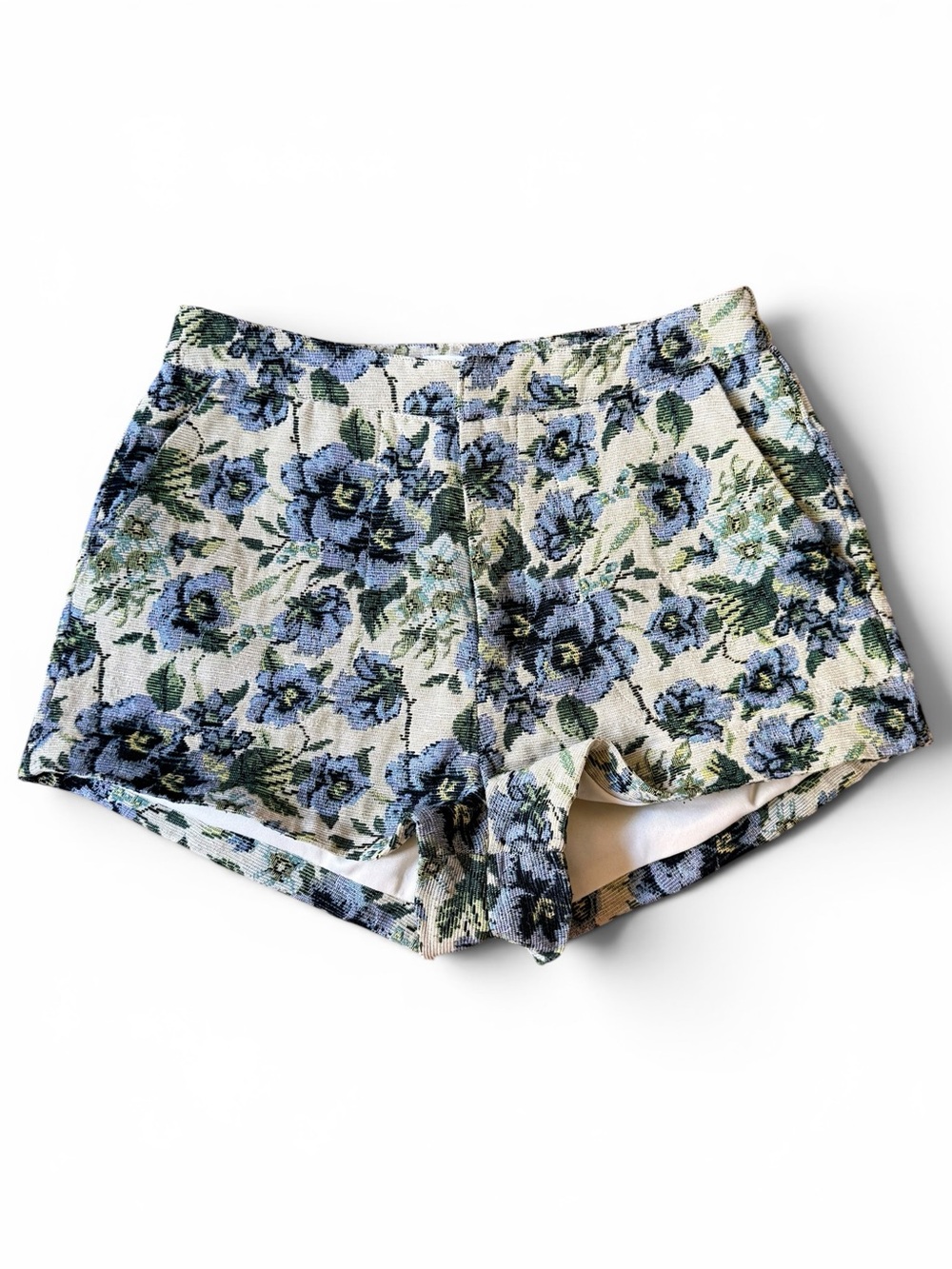 Altar’d State Floral Jacquard Tapestry Flower High Waist Women’s Shorts
